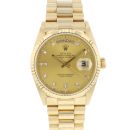 Day-Date 36 President Yellow Gold Diamond Dial von Rolex