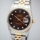 Rolex Datejust 16233 "Red Vignette", Stahl/ Gold , Box+Papiere 1989 von Rolex