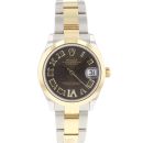 Datejust 31 Steel Gold Dark Grey Roman Diamond Dial von Rolex