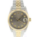 Datejust 31 Midsize Gold/Steel Jubilee Fluted Grey Diamond Dial von Rolex