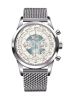 Transocean Chronograph Unitime Stainless Steel / Silver / Milanese
