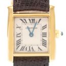 Cartier Uhr Tank Francaise gebraucht Lady Gold Ref. 2385 Revision von Blancpain