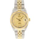 Datejust 31MM Steel Gold Jubilee Fluted Diamond Logo Dial von Rolex