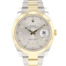 Datejust 41 Steel Gold Fluted Silver Dial NEW von Rolex