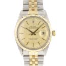 Datejust 36 Steel Gold Jubilee Fluted Champagne Linen Dial von Rolex