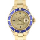 Submariner Date Yellow Gold Diamond Serti Dial von Rolex