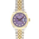 Datejust 28 Steel Gold Jubilee Fluted Factory Lavender Diamond Dial von Rolex