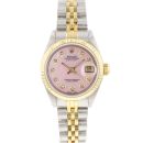 Datejust 26 Steel Gold Jubilee Fluted Pink MoP Diamond Dial von Rolex