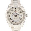 Sky-Dweller White Gold Silver Roman Dial Rolex Service '22 von Rolex