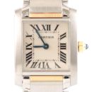 Cartier Uhr Tank Francaise gebraucht Lady PM Edelstahl Ref. 2384 von Cartier