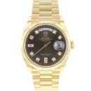 Day-Date 36 Yellow Gold Dark Grey Diamond Dial von Rolex