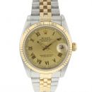 Datejust 31 Midsize Steel Gold Jubilee Fluted Roman Logo Dial von Rolex