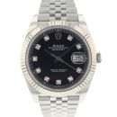 Datejust 41 Steel Fluted Jubilee Black Diamond Dial NEW von Rolex