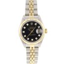 Datejust 26 Lady Steel Gold Jubilee Fluted Black Diamond Dial von Rolex