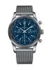 Transocean Chronograph Unitime Pilot Stainless Steel / Blue / Milanese