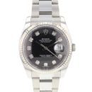 Datejust 36 Oyster Fluted Black Diamond Dial von Rolex