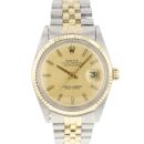 Datejust 36 Steel Gold Jubilee Fluted Linen Dial von Rolex