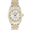 Datejust 31 Steel Gold Jubilee Fluted White Roman Dial von Rolex