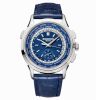 World Time Chronograph 5930 White Gold / Blue