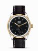 Glamour Double Date Stainless Steel / Yellow Gold / Black / Strap