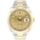 Datejust 41 Gold/Steel Fluted Oyster Champagne Dial Like NEW von Rolex
