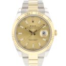 Datejust 41 Gold/Steel Fluted Oyster Champagne Dial Like NEW von Rolex