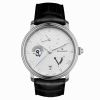 Villeret Demi-Fuseau Horaire Stainless Steel / White