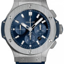 chrono big bang acier 44mm cadran bleu von Hublot