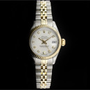 Rolex Lady Datejust (26mm) Ref.: 6917 in Stahl-Gold mit Silber Diamantzifferblatt aus 1981 Artikelnummer:LADYDATEJUST00065 von Rolex